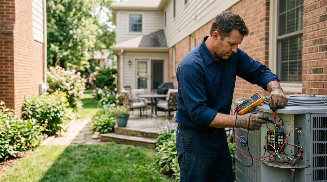 HVAC technician working near Pipersville, PA